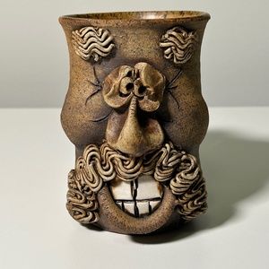 Vintage 1970s McGillivray Ugly Face Mug  Handsome Moustache Great Teeth Signed